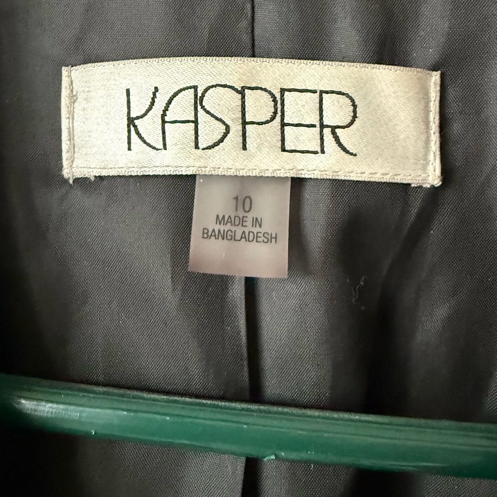 KASPER Elegant Black Open-Front Longline Blazer Jacket—SZ. 10 - Picture 8 of 16